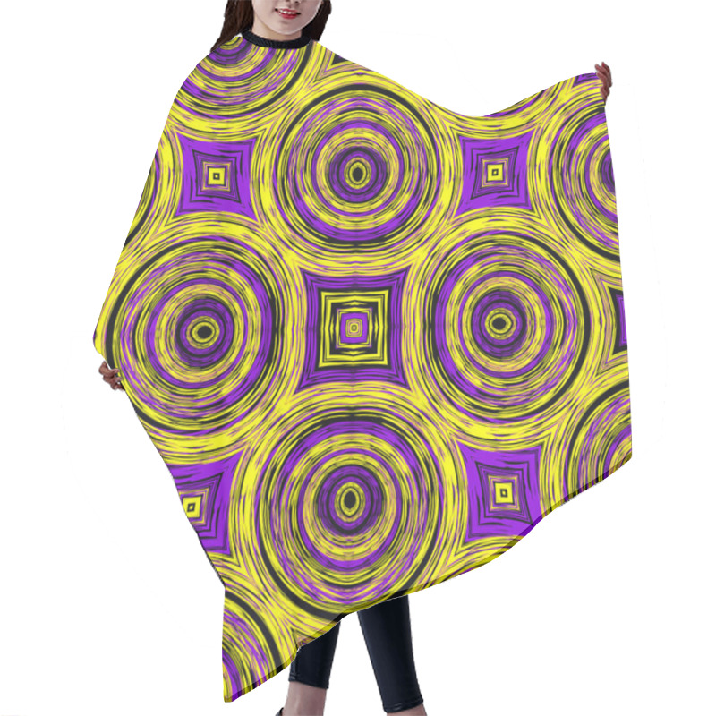 Personality  Optic Illusion Illustration With Geometric Design Hair Cutting Cape