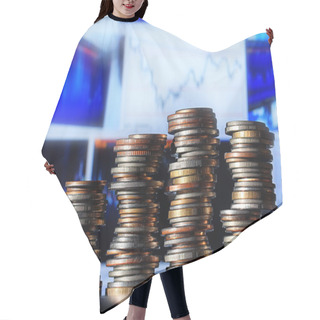 Personality  Coins Stacks Close Up Hair Cutting Cape