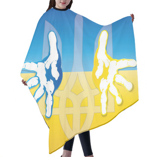Personality  Ukraine Coat Of Arms Hair Cutting Cape