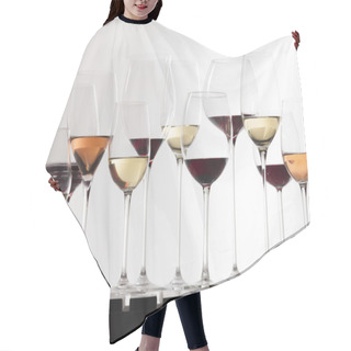 Personality  Still Life Of Wine Glasses With Wine Hair Cutting Cape