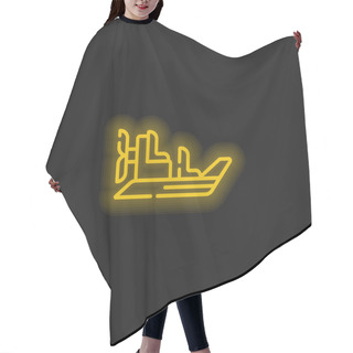 Personality  Boat Yellow Glowing Neon Icon Hair Cutting Cape