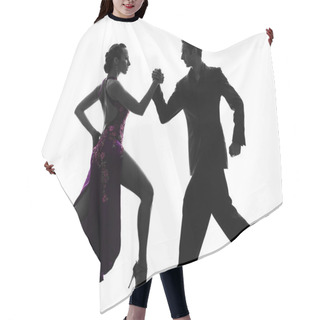 Personality  Couple Man Woman Ballroom Dancers Tangoing  Silhouette Hair Cutting Cape