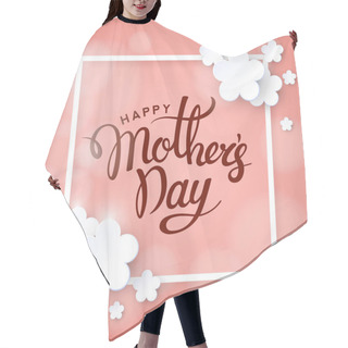 Personality  Happy Mothers Day. Retro Background. Hair Cutting Cape