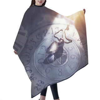 Personality  Crystal Pendulum On A Board Hair Cutting Cape