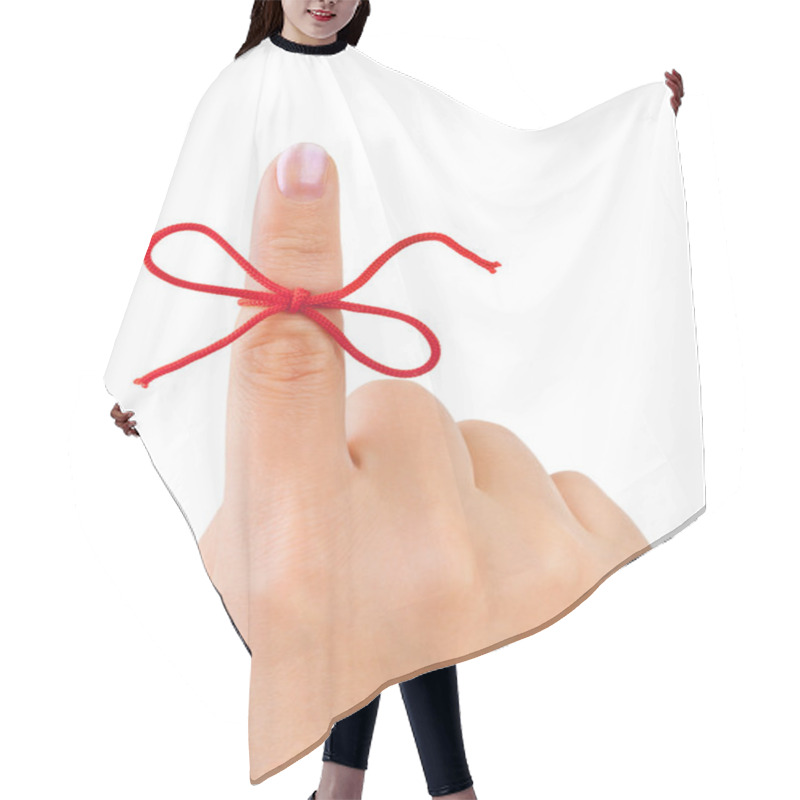 Personality  Red Bow On Finger Hair Cutting Cape