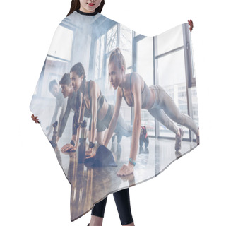 Personality  Sporty People Exercising In Gym   Hair Cutting Cape