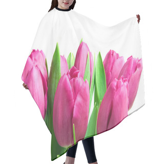 Personality  Close-up Pink Tulips Hair Cutting Cape