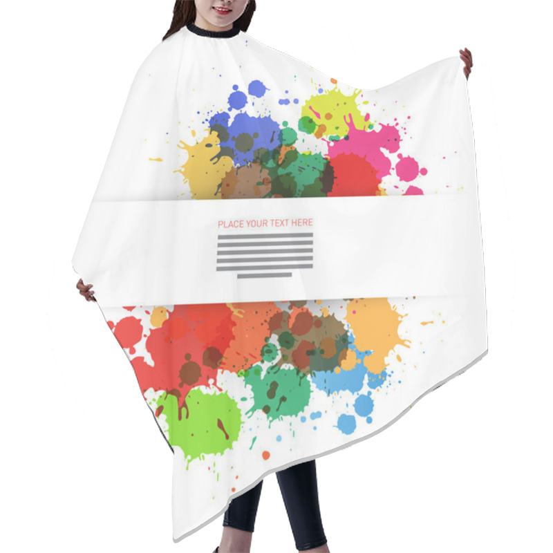 Personality  Abstract Vector Background hair cutting cape