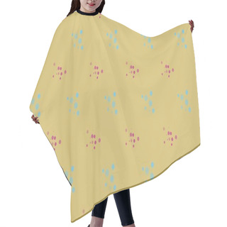 Personality  Colored Background With Different Accessories Hair Cutting Cape