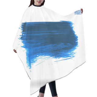 Personality  Abstract Blue Brush Strokes Isolated On White Background Hair Cutting Cape