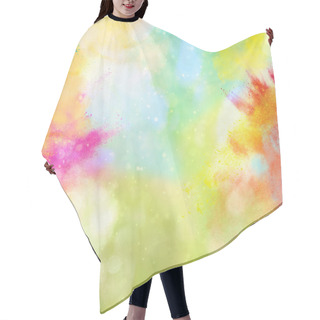 Personality  Explosion Of Shiny Colored Powders Hair Cutting Cape