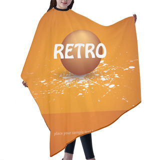 Personality  Vector Retro Background With Ball. Hair Cutting Cape