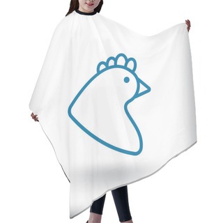 Personality  Chicken Head Icon Hair Cutting Cape