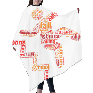 Personality  Caution Stairs Sign Tag Cloud Illustration Hair Cutting Cape