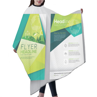 Personality  Abstract Triangle Flyer Design Template Hair Cutting Cape