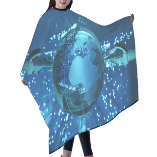 Personality  Technology Earth Globe Hair Cutting Cape