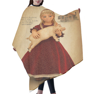 Personality  Alice With Piglet Hair Cutting Cape