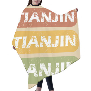 Personality  Vintage Tianjin Stamp Set Hair Cutting Cape