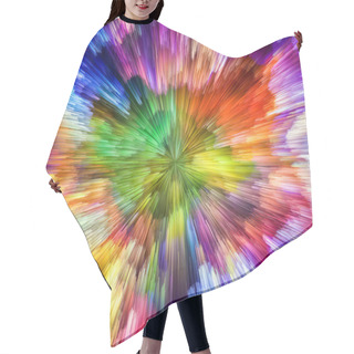 Personality  Colorful Vivid Streaks Hair Cutting Cape