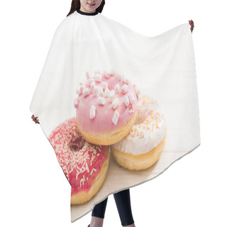 Personality  Tasty Donuts With Frosting Hair Cutting Cape
