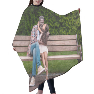 Personality  Girl Hugging And Kissing Her Grandfather Hair Cutting Cape