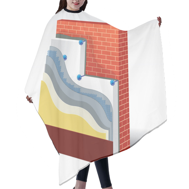 Personality  Polystyrene Thermal Insulation Layered Scheme Hair Cutting Cape