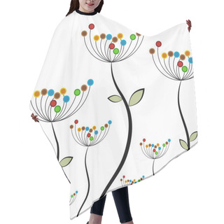 Personality  Abstract Flower Field Hair Cutting Cape