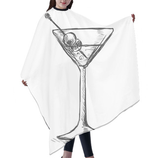 Personality  Martini Glass With Olives Hair Cutting Cape