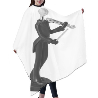 Personality  Violin Player Stauette Hair Cutting Cape