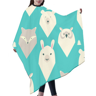 Personality  Wild Animals Seamless Pattern Hair Cutting Cape