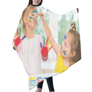 Personality  Children Painting Hair Cutting Cape