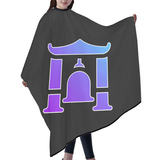 Personality  Bell Blue Gradient Vector Icon Hair Cutting Cape