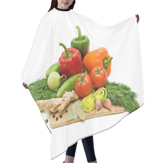 Personality  Mixed Vegetables Hair Cutting Cape