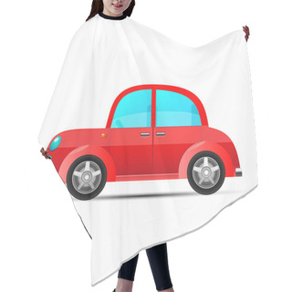Personality  Red Car, Vector Hair Cutting Cape