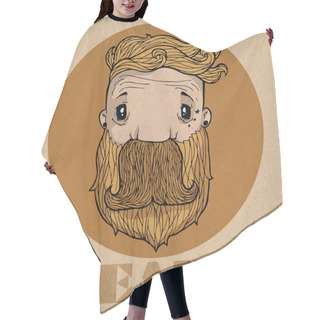 Personality  Beard Icon Vector Illustration   Hair Cutting Cape