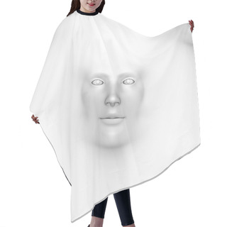 Personality  Face In Wall Hair Cutting Cape