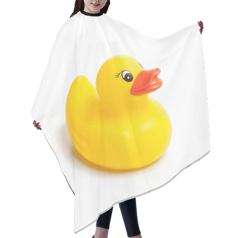 Personality  Yellow rubber duck on White Background hair cutting cape