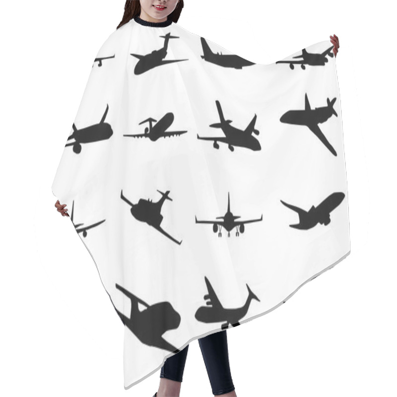 Personality  Planes Silhouette Set Hair Cutting Cape