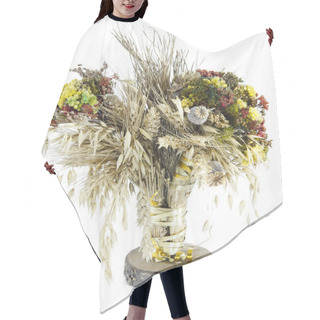 Personality  A Bouquet Of Wild Flowers And Wheat Hair Cutting Cape