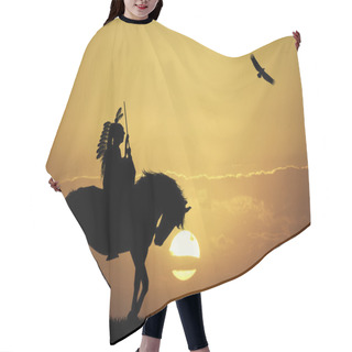 Personality  Indian Man Silhouette At Sunset Hair Cutting Cape