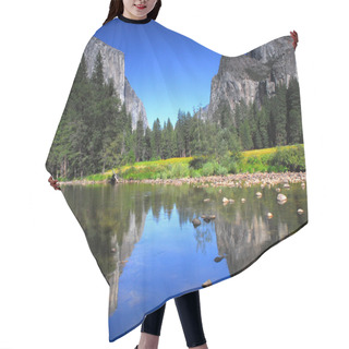 Personality  View Of El Capitan In Yosemite National Park Hair Cutting Cape