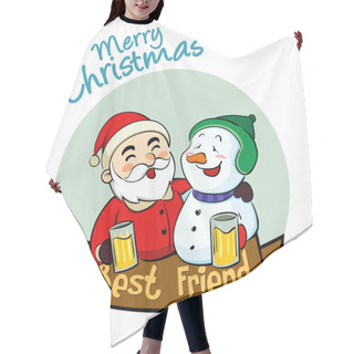 Personality  Merry Christmas Best Friend Hair Cutting Cape