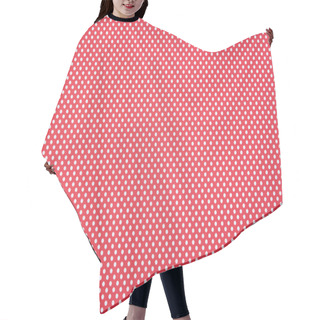 Personality  Texture Of Polka Dot Pattern On Red Background Hair Cutting Cape