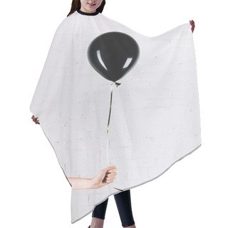 Personality  Person Holding Black Balloon  Hair Cutting Cape