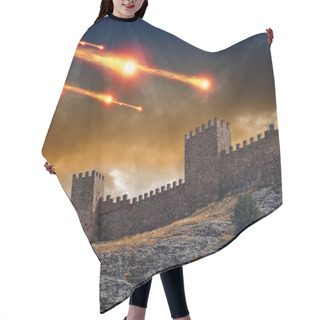 Personality  Old Fortress, Tower Under Attack Hair Cutting Cape