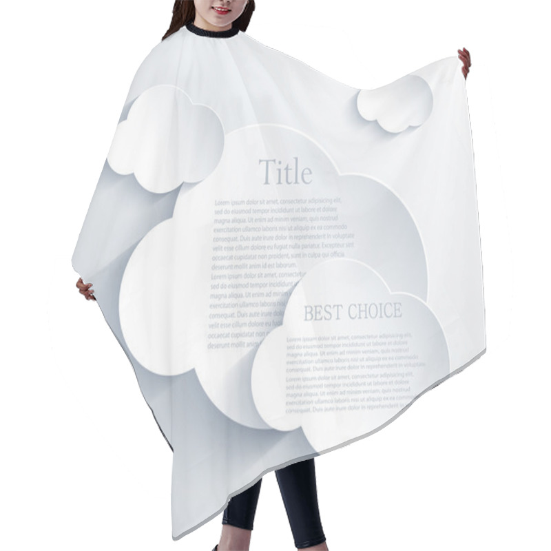 Personality  Vector cloud design element with place for your text. Eps10 hair cutting cape