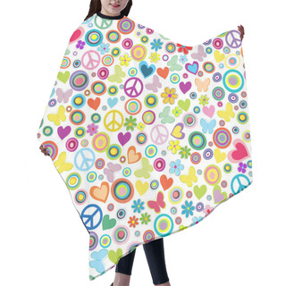 Personality  Flower Power Background Hair Cutting Cape