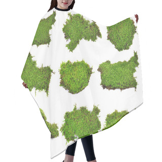 Personality   Moss Isolated On White Bakground Hair Cutting Cape