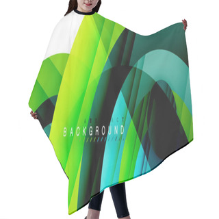 Personality  Glossy Colorful Circles Abstract Background, Modern Geometric Design Hair Cutting Cape
