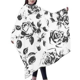 Personality  Roses, Leaves Pattern Hair Cutting Cape